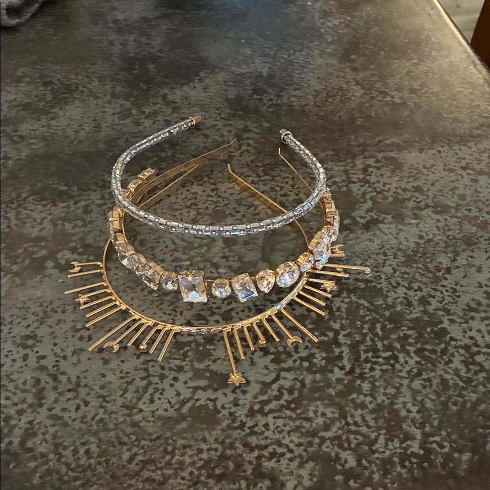 Where’s my princess?
Sparkling Gold & Silver Crystal Headband Trio